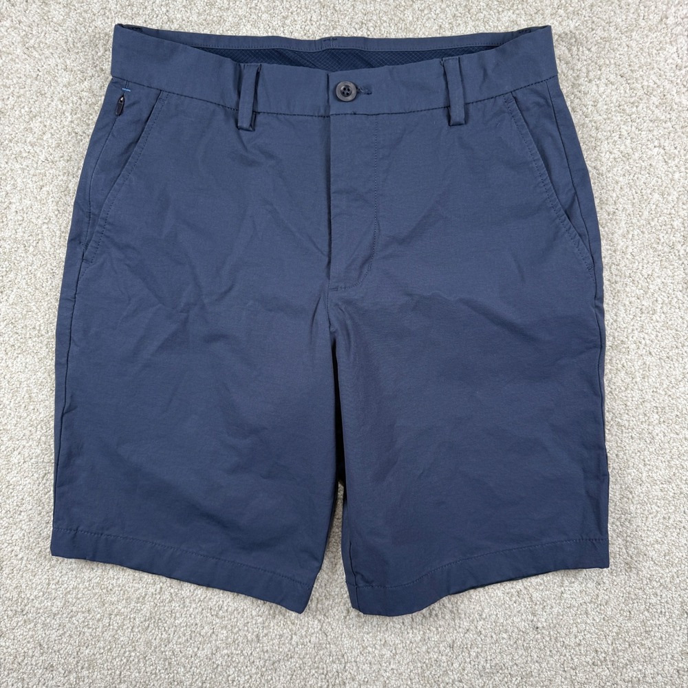 Vineyard Vines On-The-Go Shorts Mens 28 Navy Blue Performance OTG Stretch